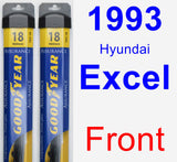 Front Wiper Blade Pack for 1993 Hyundai Excel - Assurance