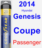 Passenger Wiper Blade for 2014 Hyundai Genesis Coupe - Assurance