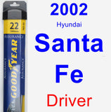 Driver Wiper Blade for 2002 Hyundai Santa Fe - Assurance