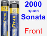 Front Wiper Blade Pack for 2000 Hyundai Sonata - Assurance