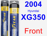 Front Wiper Blade Pack for 2004 Hyundai XG350 - Assurance