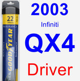 Driver Wiper Blade for 2003 Infiniti QX4 - Assurance