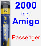 Passenger Wiper Blade for 2000 Isuzu Amigo - Assurance