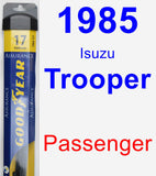 Passenger Wiper Blade for 1985 Isuzu Trooper - Assurance