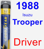 Driver Wiper Blade for 1988 Isuzu Trooper - Assurance