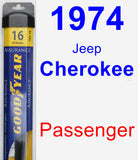 Passenger Wiper Blade for 1974 Jeep Cherokee - Assurance