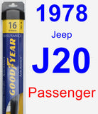 Passenger Wiper Blade for 1978 Jeep J20 - Assurance