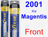 Front Wiper Blade Pack for 2001 Kia Magentis - Assurance