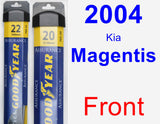 Front Wiper Blade Pack for 2004 Kia Magentis - Assurance