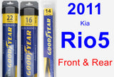 Front & Rear Wiper Blade Pack for 2011 Kia Rio5 - Assurance