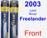 Front Wiper Blade Pack for 2003 Land Rover Freelander - Assurance