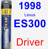 Driver Wiper Blade for 1998 Lexus ES300 - Assurance