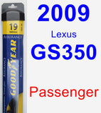 Passenger Wiper Blade for 2009 Lexus GS350 - Assurance