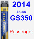 Passenger Wiper Blade for 2014 Lexus GS350 - Assurance