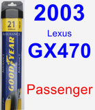 Passenger Wiper Blade for 2003 Lexus GX470 - Assurance