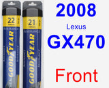 Front Wiper Blade Pack for 2008 Lexus GX470 - Assurance