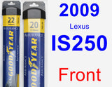 Front Wiper Blade Pack for 2009 Lexus IS250 - Assurance