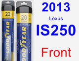 Front Wiper Blade Pack for 2013 Lexus IS250 - Assurance