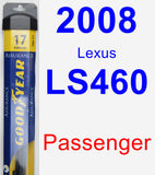 Passenger Wiper Blade for 2008 Lexus LS460 - Assurance