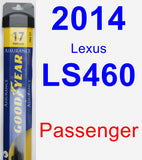 Passenger Wiper Blade for 2014 Lexus LS460 - Assurance