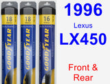 Front & Rear Wiper Blade Pack for 1996 Lexus LX450 - Assurance