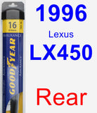 Rear Wiper Blade for 1996 Lexus LX450 - Assurance