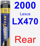 Rear Wiper Blade for 2000 Lexus LX470 - Assurance