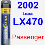 Passenger Wiper Blade for 2002 Lexus LX470 - Assurance