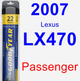 Passenger Wiper Blade for 2007 Lexus LX470 - Assurance