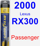 Passenger Wiper Blade for 2000 Lexus RX300 - Assurance