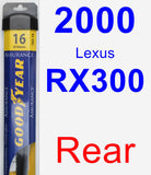 Rear Wiper Blade for 2000 Lexus RX300 - Assurance