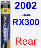 Rear Wiper Blade for 2002 Lexus RX300 - Assurance