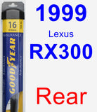 Rear Wiper Blade for 1999 Lexus RX300 - Assurance