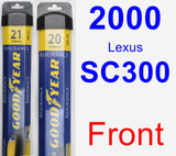 Front Wiper Blade Pack for 2000 Lexus SC300 - Assurance