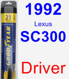 Driver Wiper Blade for 1992 Lexus SC300 - Assurance