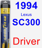 Driver Wiper Blade for 1994 Lexus SC300 - Assurance