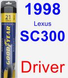 Driver Wiper Blade for 1998 Lexus SC300 - Assurance