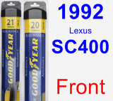 Front Wiper Blade Pack for 1992 Lexus SC400 - Assurance