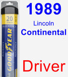 Driver Wiper Blade for 1989 Lincoln Continental - Assurance