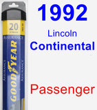 Passenger Wiper Blade for 1992 Lincoln Continental - Assurance