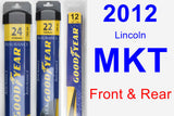 Front & Rear Wiper Blade Pack for 2012 Lincoln MKT - Assurance