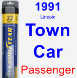 Passenger Wiper Blade for 1991 Lincoln Town Car - Assurance