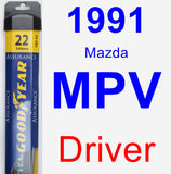 Driver Wiper Blade for 1991 Mazda MPV - Assurance