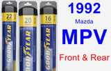 Front & Rear Wiper Blade Pack for 1992 Mazda MPV - Assurance