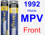 Front Wiper Blade Pack for 1992 Mazda MPV - Assurance