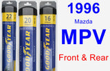 Front & Rear Wiper Blade Pack for 1996 Mazda MPV - Assurance