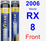 Front Wiper Blade Pack for 2006 Mazda RX-8 - Assurance