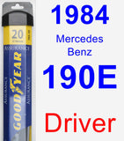 Driver Wiper Blade for 1984 Mercedes-Benz 190E - Assurance