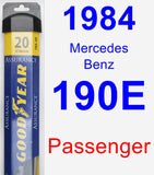 Passenger Wiper Blade for 1984 Mercedes-Benz 190E - Assurance