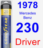 Driver Wiper Blade for 1978 Mercedes-Benz 230 - Assurance